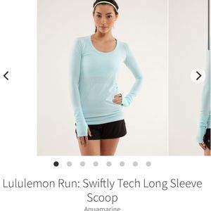 Lululemon Run Swiftly Tech long sleeve scoop shirt Aquamarine